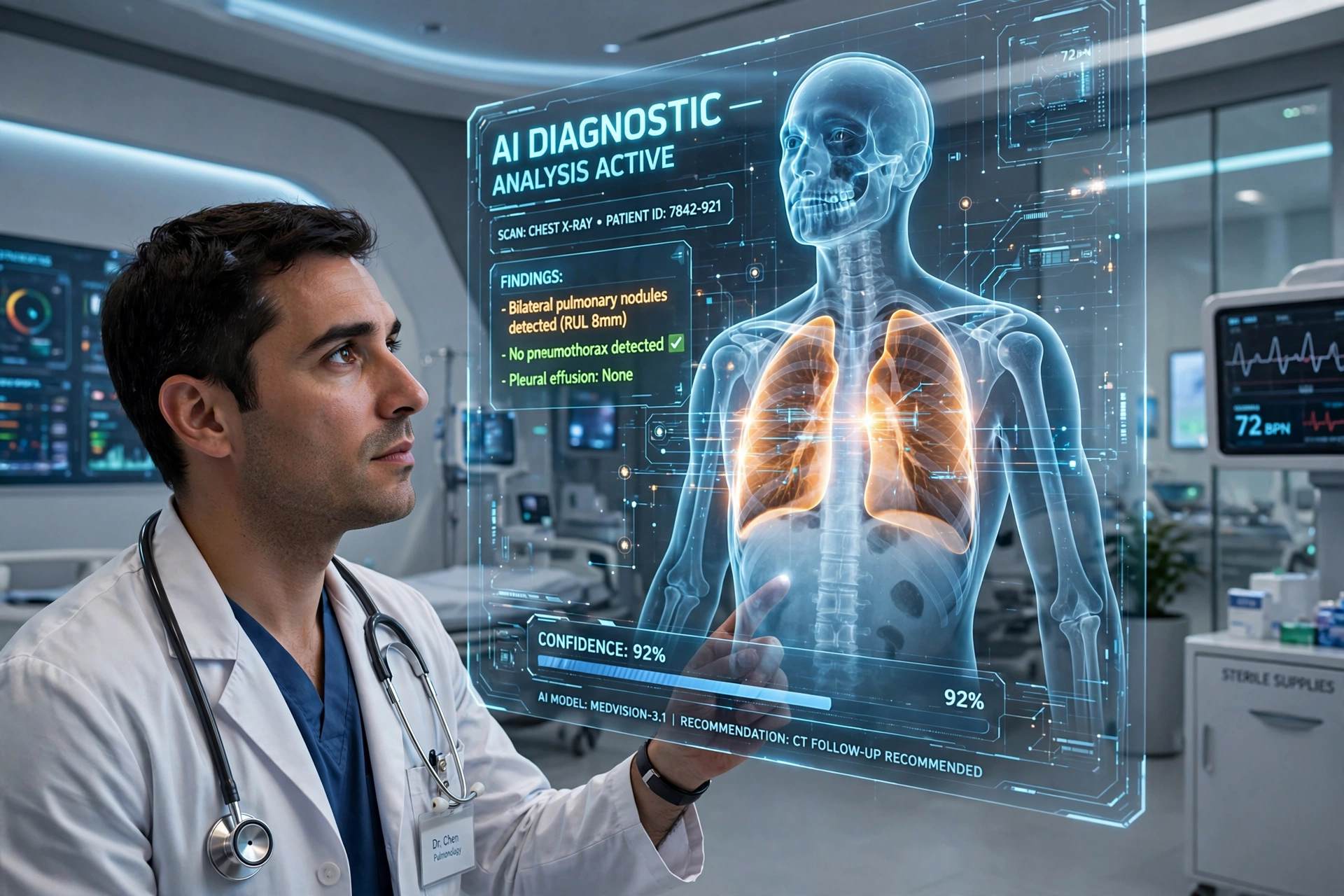 Medical AI Diagnosing Holographic X-Ray