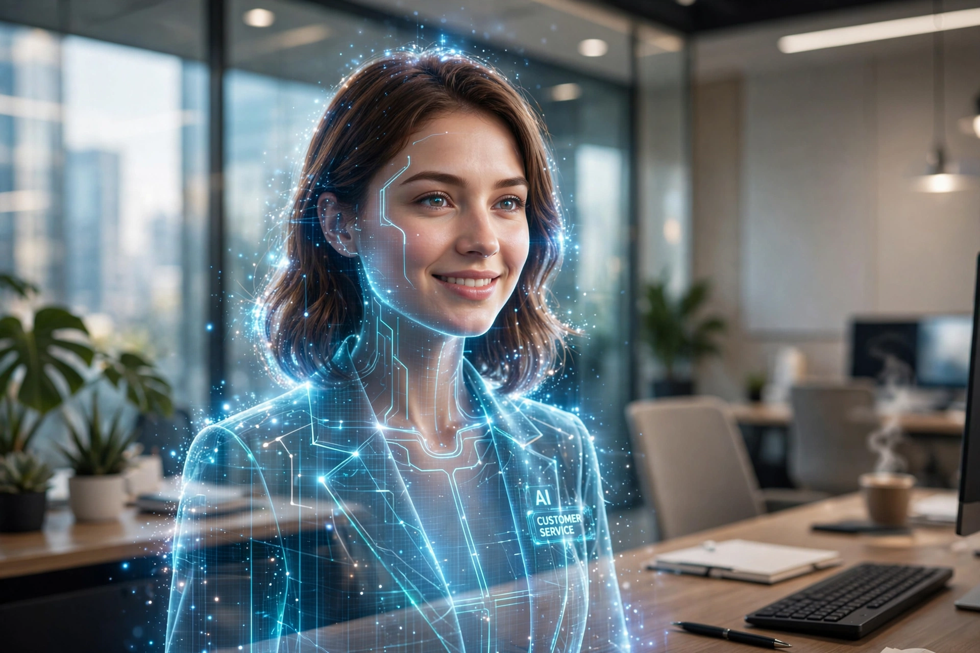 AI Customer Service Holographic Avatar
