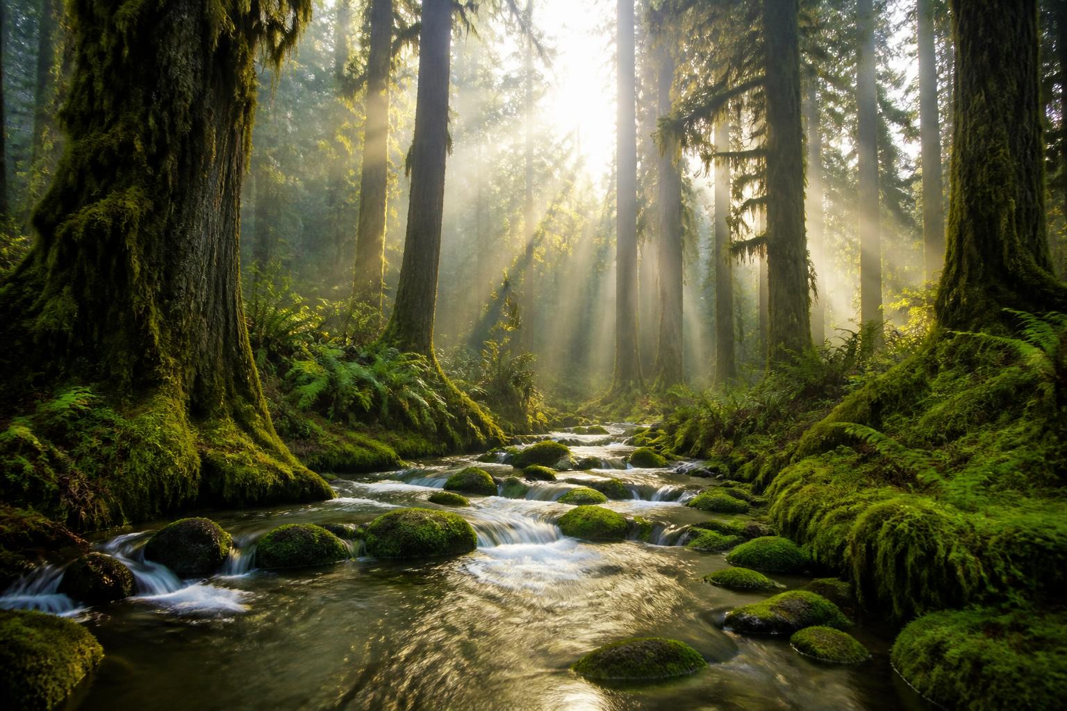 Dawn Light in an Ancient Rainforest