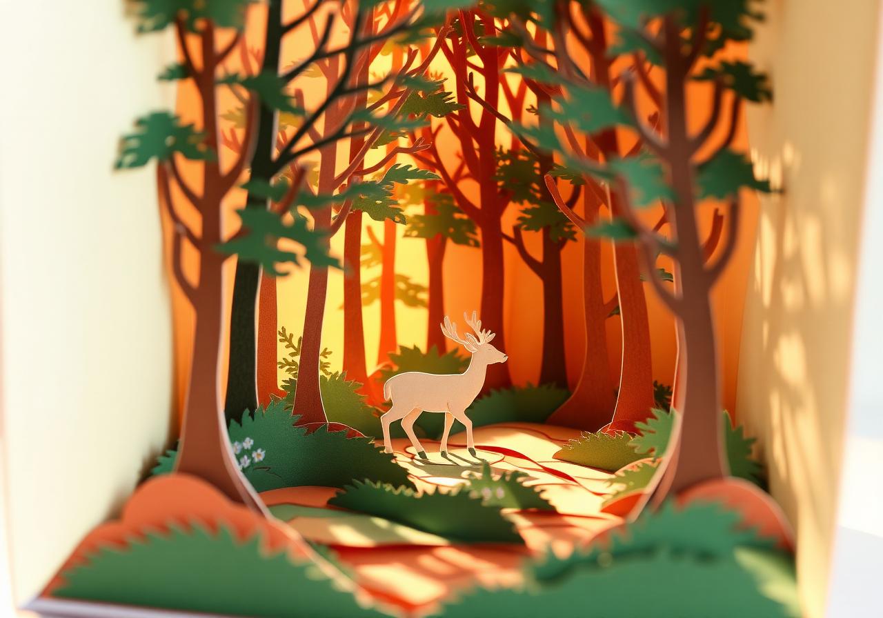 Papercraft Forest Diorama