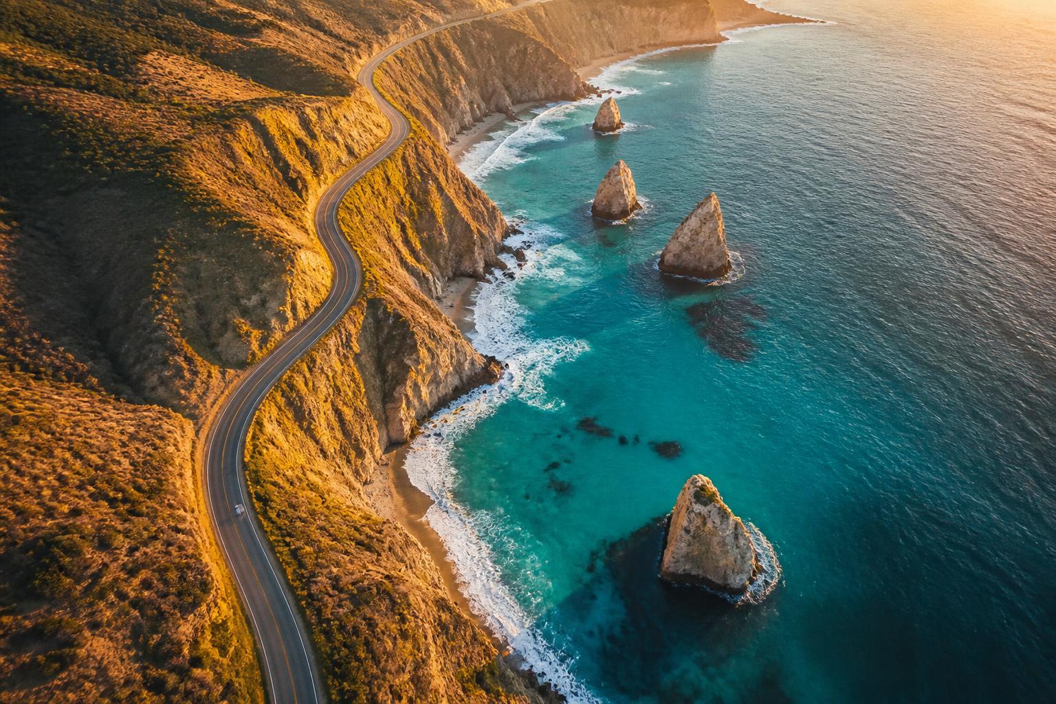 Coastal Road from Above