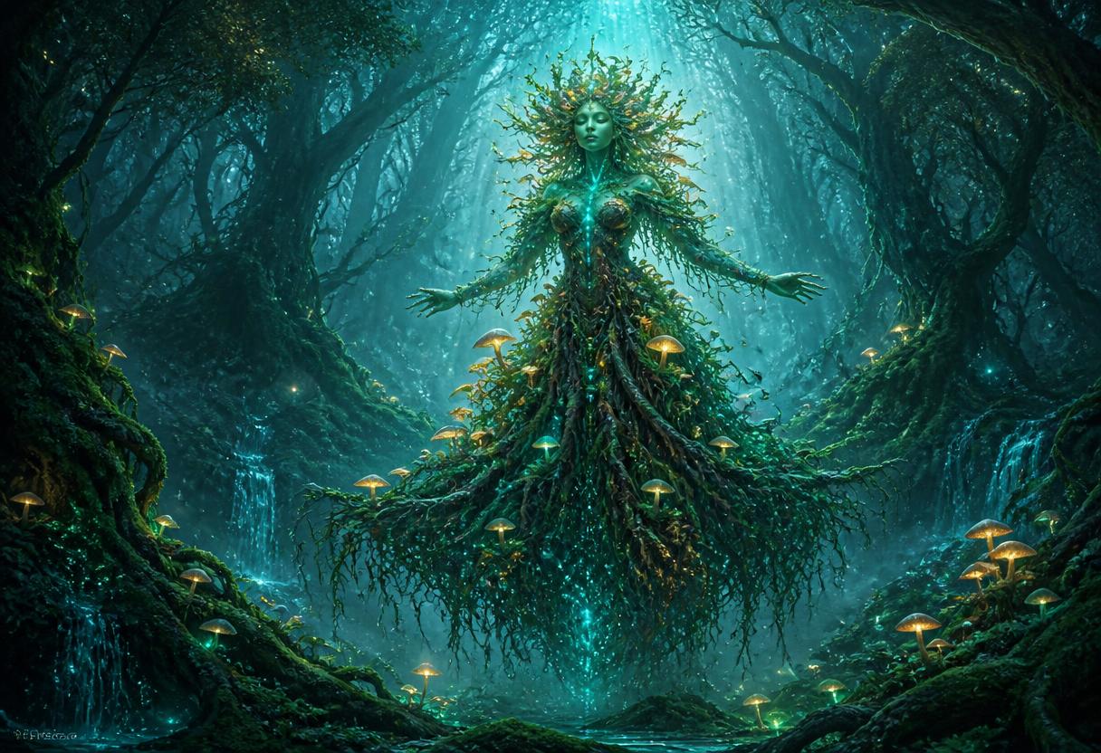 Bioluminescent Forest Spirit