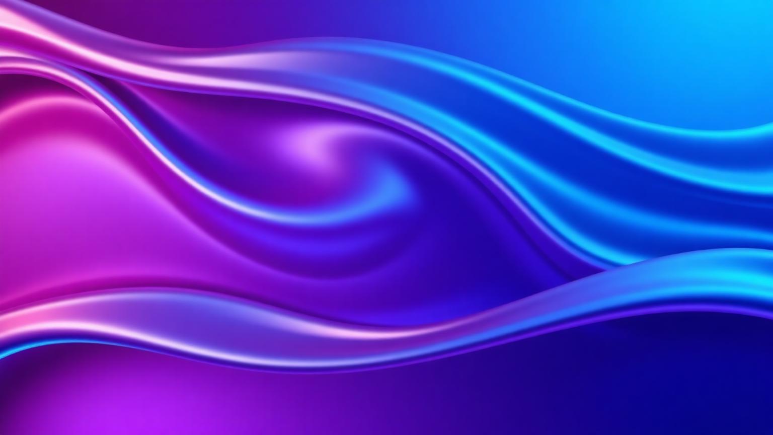 Iridescent Chrome Gradient Waves