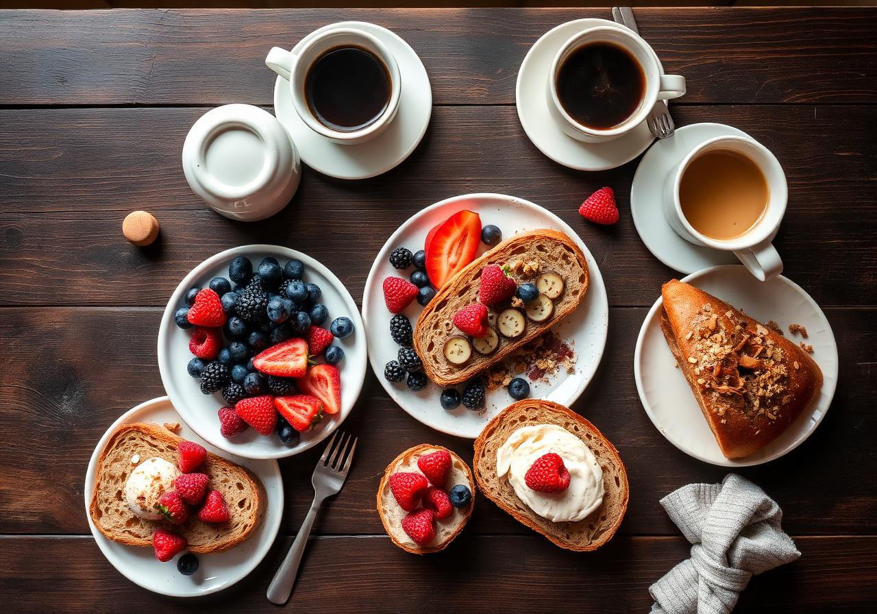 Rustic Breakfast Flat Lay